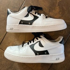 🖤🤍🖤2021 Nike Air Force 1 Low 07 PRM with Silver Chain!🎲